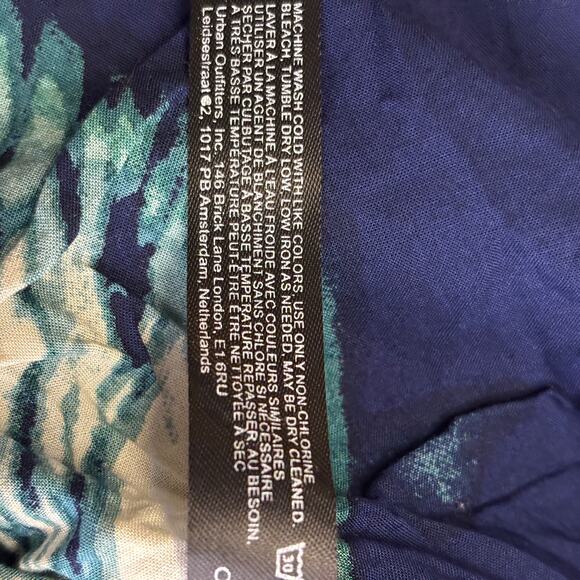 Anthropologie Maxi Dress Blue Tie Dye Strappy Details  Small Summer Fun Beachy - Picture 10 of 12